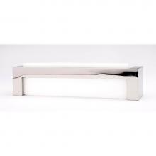 Sietto P-1801-PN - Skyline White Pull With Polished Nickel Base