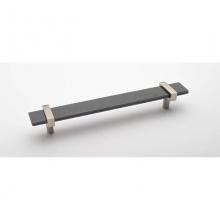 Sietto P-1902-9-SN - 9'' Adjustable Slate Gray Pull With Satin Nickel Base