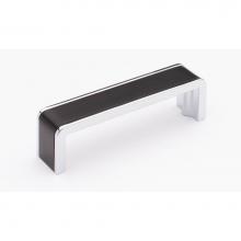 Sietto P-2000-4-MB-PC - Fusion 4'' Pull Matte Black With Polished Chrome