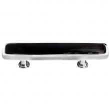 Sietto P-700-PC - Reflective Black Pull With Polished Chrome Base