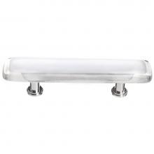 Sietto P-701-PC - Reflective White Pull With Polished Chrome Base