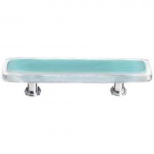 Sietto P-708-SN - Reflective Aqua Pull With Satin Nickel Base