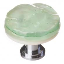 Sietto R-201-ORB - Glacier Spruce Green Round Knob With Oil Rubbed Bronze Base