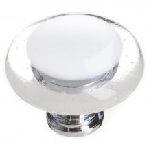 Sietto R-701-ORB - Reflective White Round Knob With Oil Rubbed Bronze Base