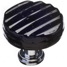 Sietto R-802-ORB - Reed Black Round Knob With Oil Rubbed Bronze Base