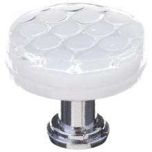 Sietto R-900-ORB - Honeycomb White Round Knob With Oil Rubbed Bronze Base
