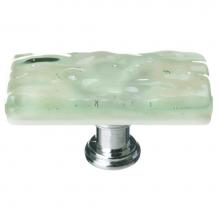 Sietto SLK-201-PC - Skinny Glacier Spruce Green Long Knob With Polished Chrome Base