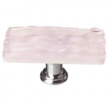 Sietto SLK-228-PC - Skinny Glacier Rose Long Knob With Polished Chrome Base