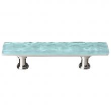 Sietto SP-208-SN - Skinny Glacier Light Aqua Pull With Satin Nickel Base