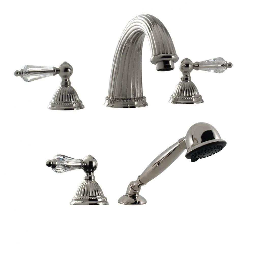 Roman Tub Filler Set With Hand Held Shower With ''Lc'' Handles - (Uses P0003 R