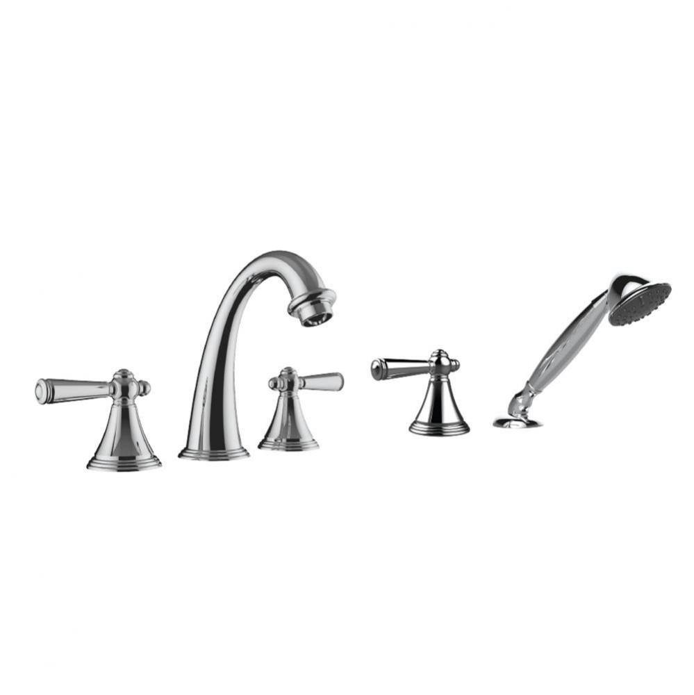 Roman Tub Filler Set With Hand Held Shower With ''Jp'' Handles - (Uses P0003 V