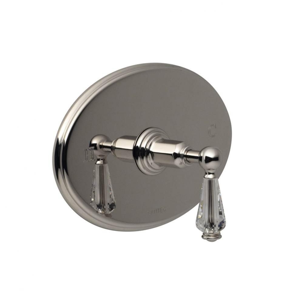 Pressure Balance Shower - Trim Only W/ Ec Swarovski Crystal Handle (Includes Standard Shower Plate