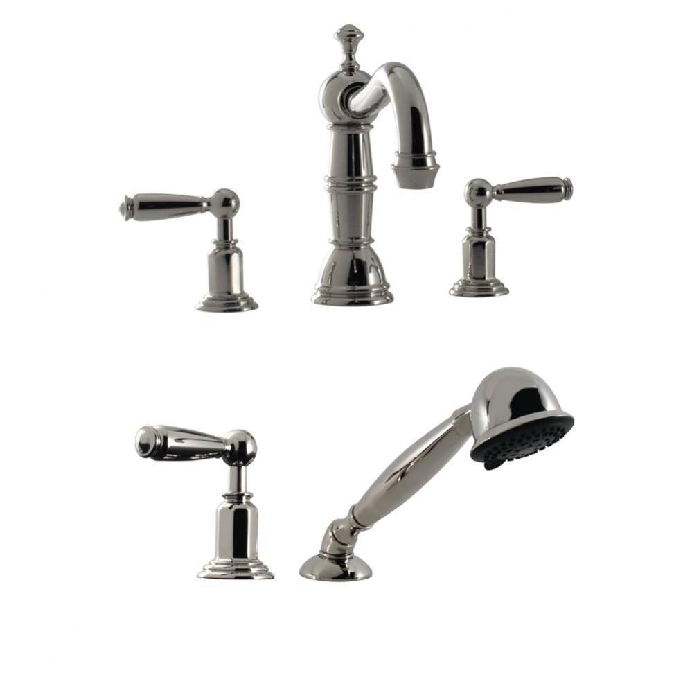 Roman Tub Filler W/ Ey Handle & Mf Hand Shower - Rough Not Included Uses P0003 Valve