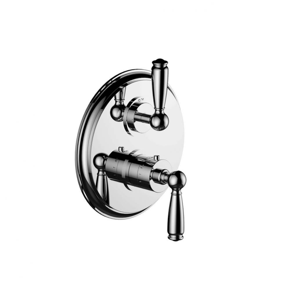 1/2'' Thermostatic Trim W/ Et Cross Handle And Volume Control - (Uses Th-8010 Valve)