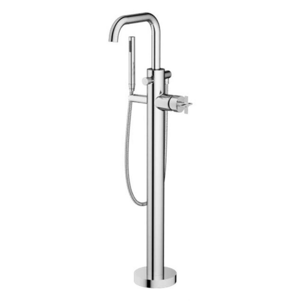 TRIM - Floor Mount Tub Filler with Hand Shower