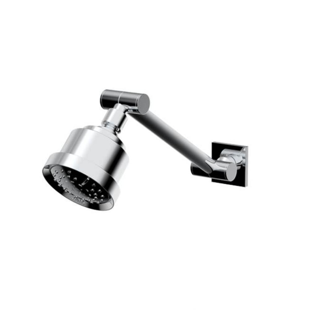 Multifunction Cylindrical Showerhead with Adjustable Arm and Flange