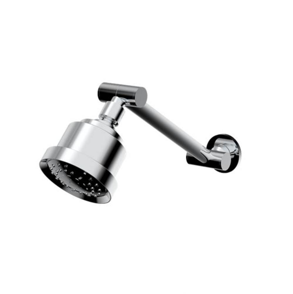 Multifunction Cylindrical Showerhead with Adjustable Arm and Flange