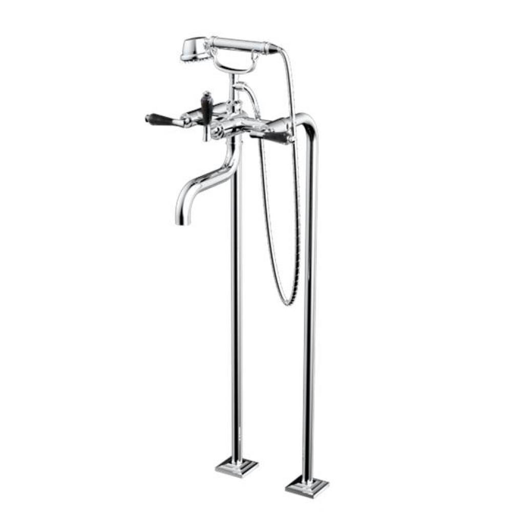 Floor Mount Tub Filler with Hand Shower