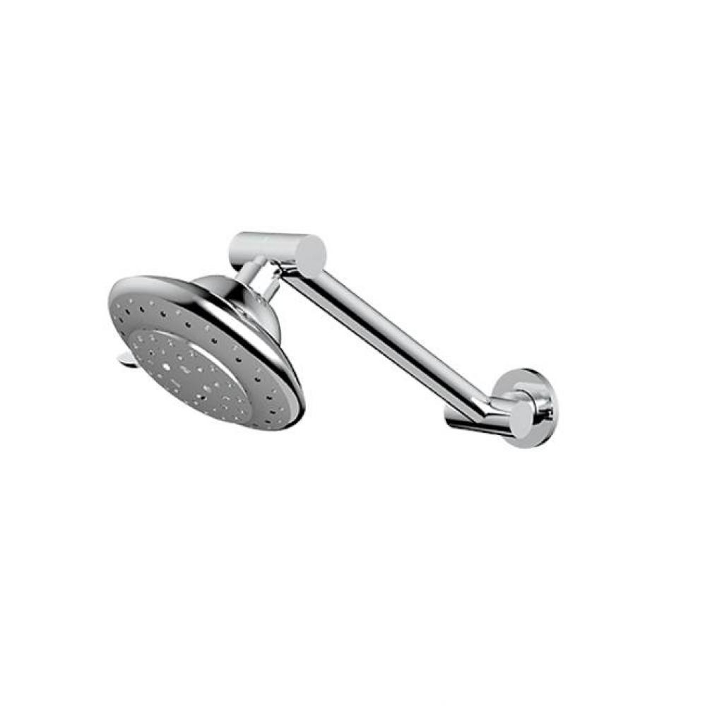 Multifunction Showerhead with Adjustable Arm and Flange