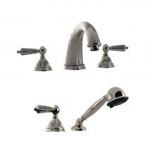 Santec 1155LL10-TM - Roman Tub Filler Set With Hand Held Shower With ''Ll'' Handles - (Uses P0003 R