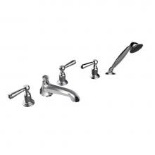 Santec 1855EP10-TM - Roman Tub Filler Set With Hand Held Shower With ''Ep'' Handles - (Uses P0003 V