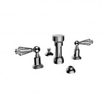 Santec 1870RC44 - Bidet Widespread W/ Rc Handles (Includes Integral Vacuum Breaker, Aerated Spray, 1-1/4''