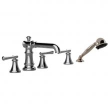 Santec 2355HA44-TM - Roman Tub Filler Set With Hand Held Shower With ''Ha'' Handles - (Uses P0004 V