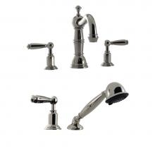 Santec 2955EY10-TM - Roman Tub Filler W/ Ey Handle & Mf Hand Shower - Rough Not Included Uses P0003 Valve