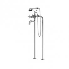Santec 7050HD10 - Floor Mount Tub Filler with Hand Shower