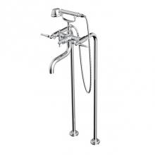 Santec 7050KL10 - Floor Mount Tub Filler with Hand Shower