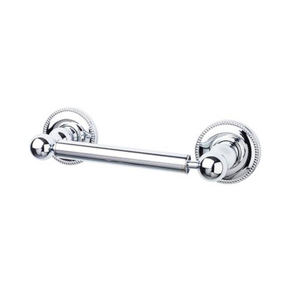Edwardian Bath Tissue Holder Beaded Backplate Polished Chrome