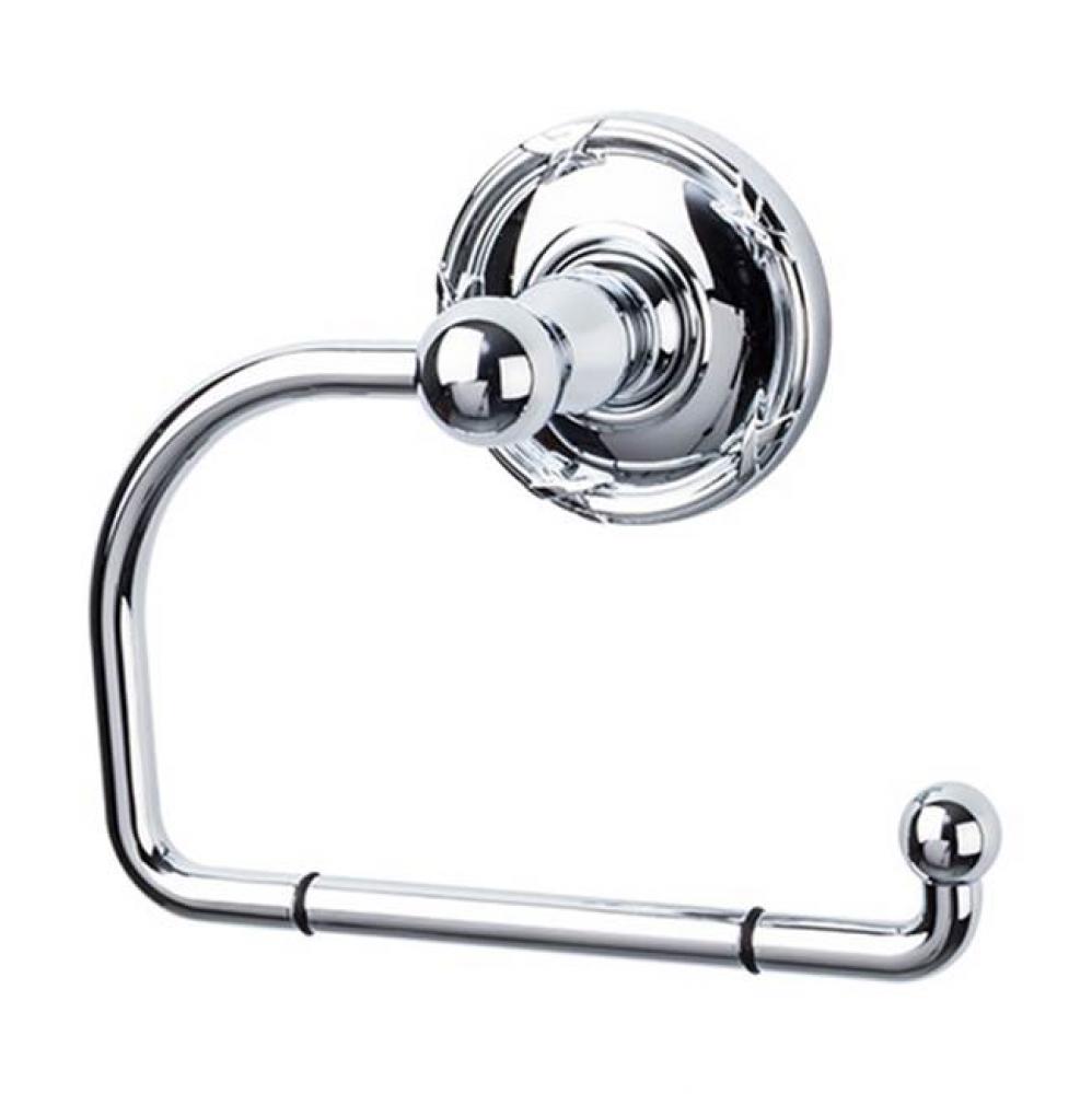 Edwardian Bath Tissue Hook Ribbon Backplate Polished Chrome