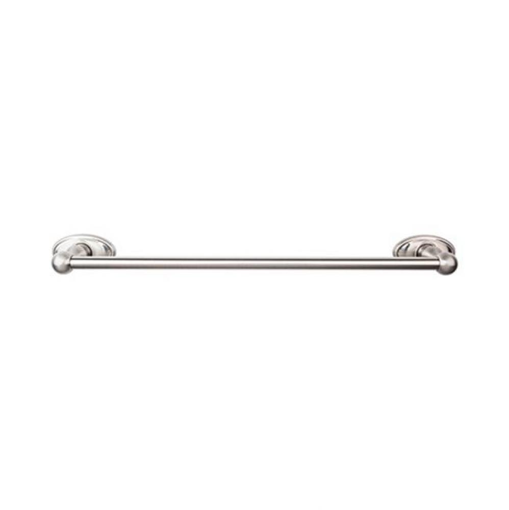 Edwardian Bath Towel Bar 18 In. Single - Oval Backplate Brushed Satin Nickel