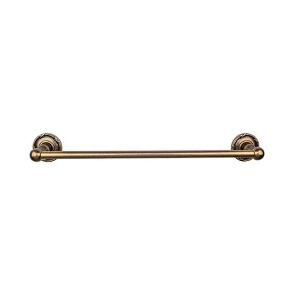 Edwardian Bath Towel Bar 18 Inch Single - Ribbon Bplate German Bronze