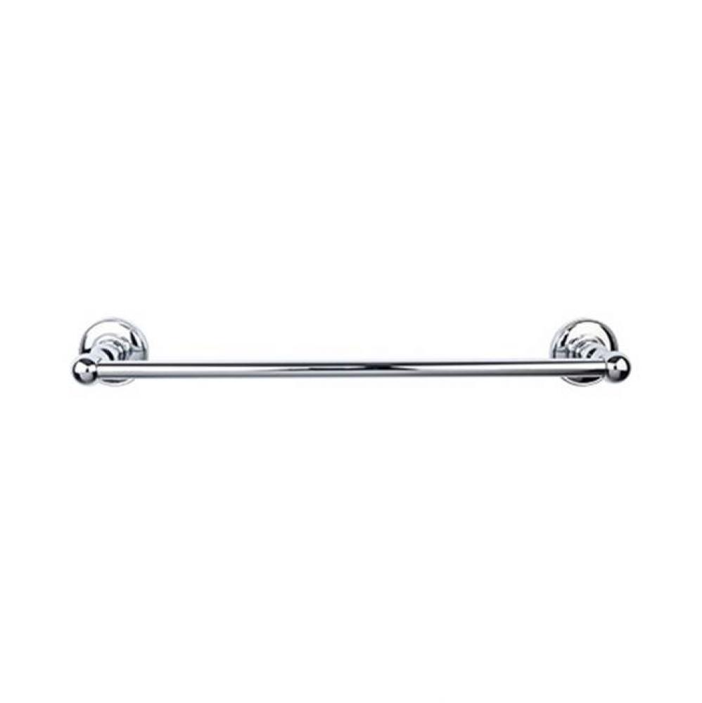 Edwardian Bath Towel Bar 18 Inch Single - Plain Bplate Polished Chrome