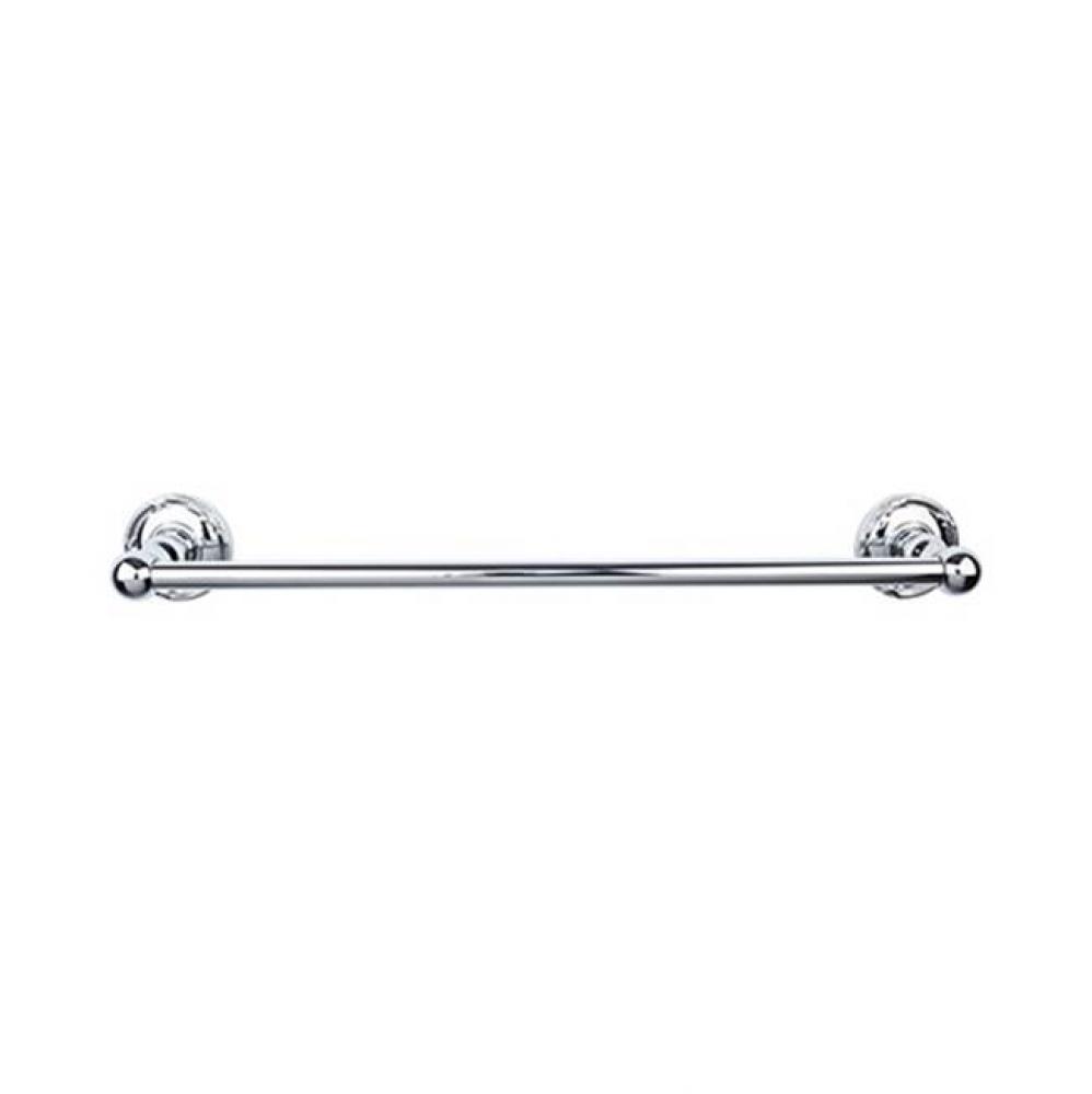 Edwardian Bath Towel Bar 18 Inch Single - Ribbon Bplate Polished Chrome
