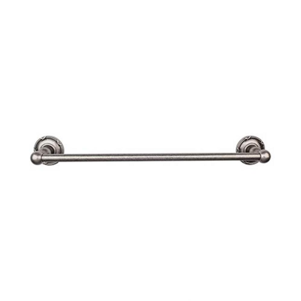 Edwardian Bath Towel Bar 24 Inch Single - Ribbon Bplate Antique Pewter
