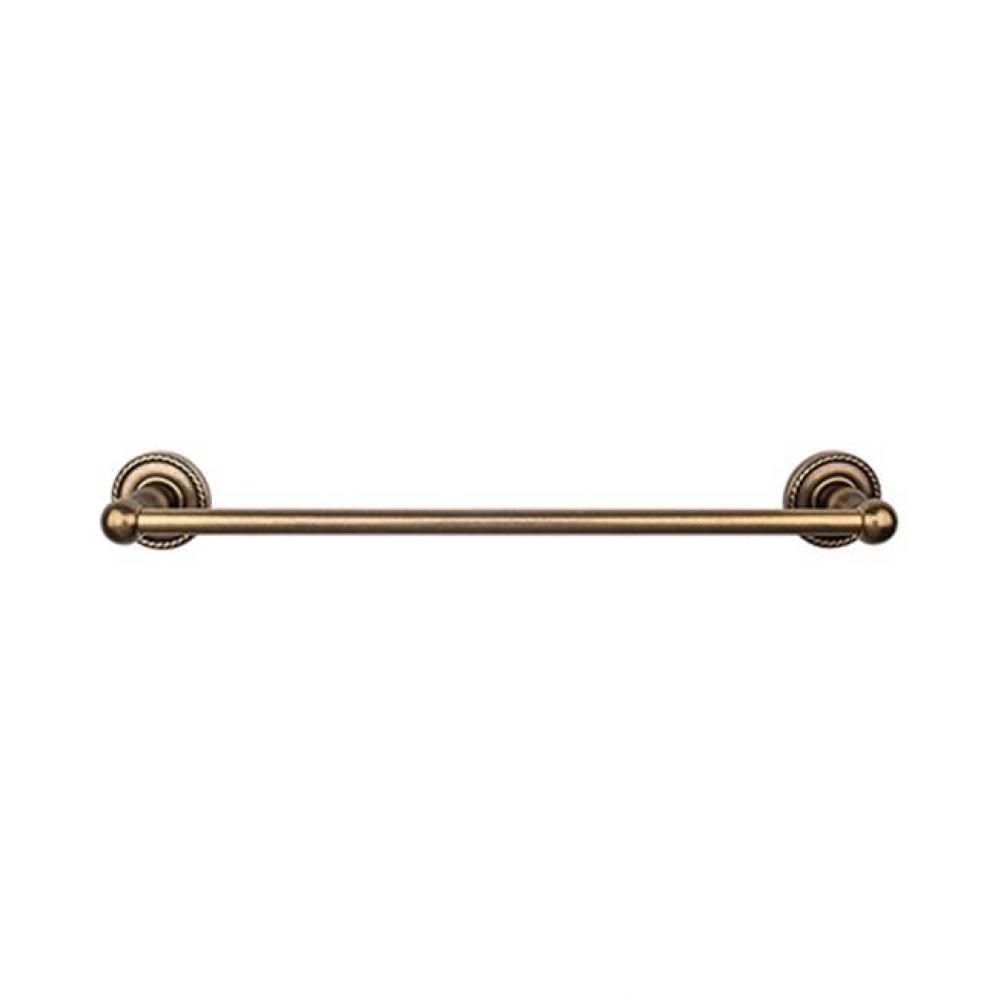 Edwardian Bath Towel Bar 24 In. Single - Rope Backplate German Bronze