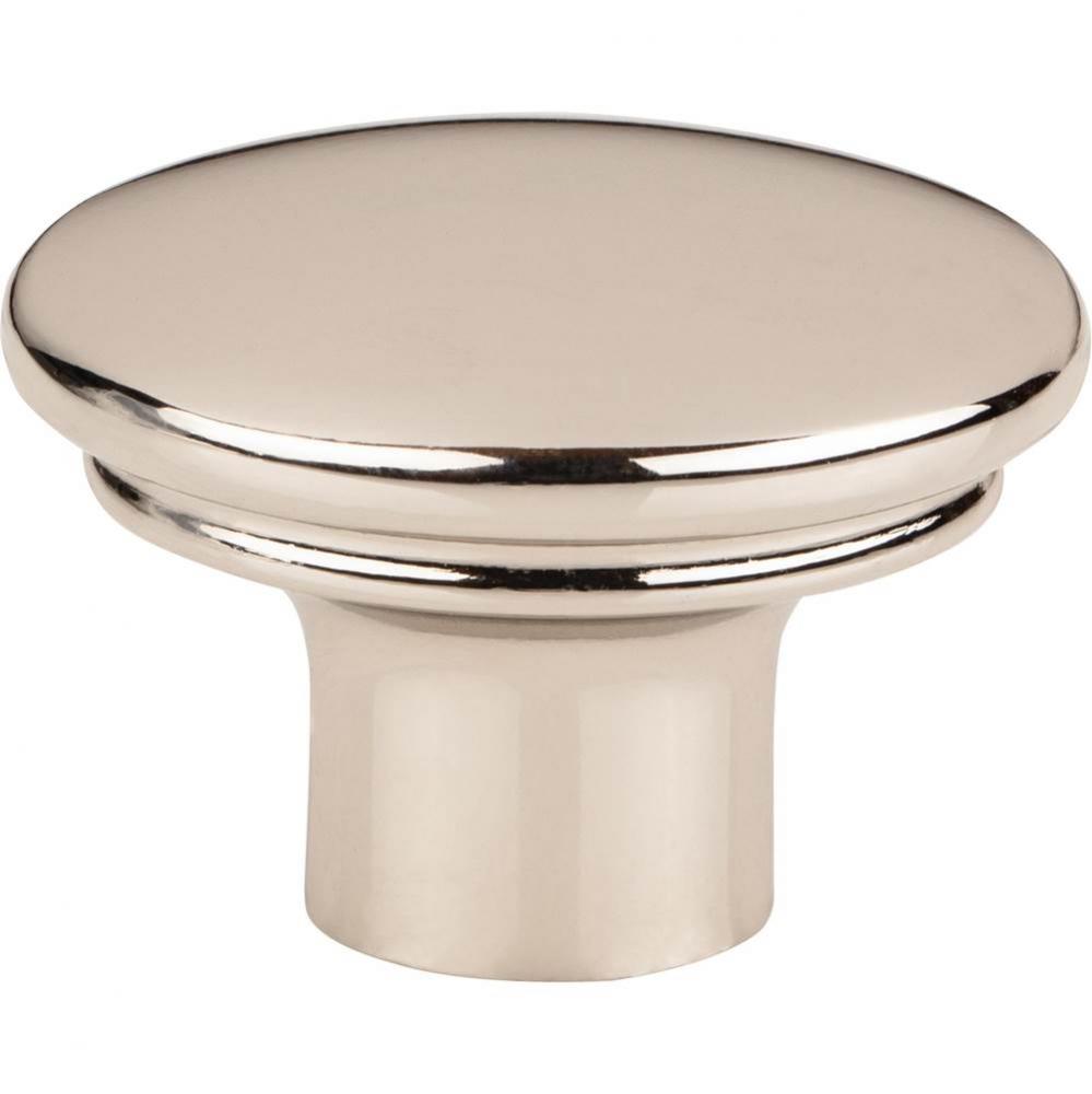 Julian Oval Knob 1 3/8 Inch Polished Nickel