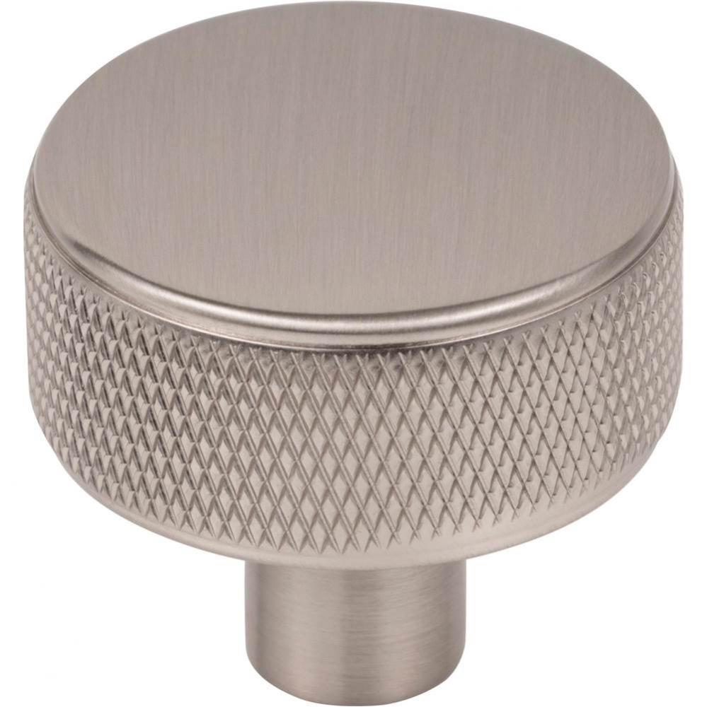 Burnham Round Knob 1 1/4 Inch Brushed Satin Nickel