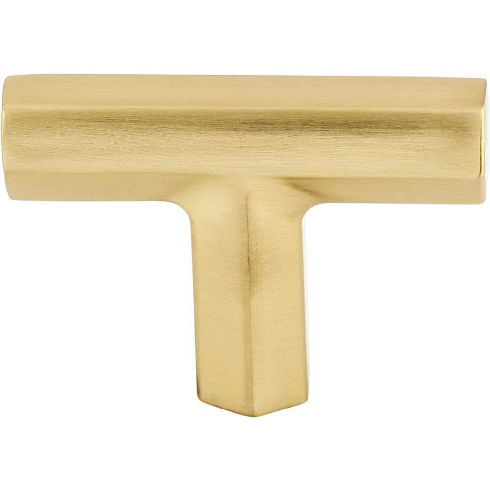 Lydia T Shape Knob 1 3/4 Inch Honey Bronze