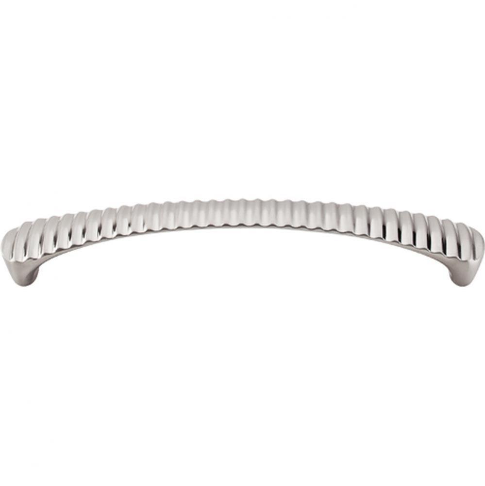 Grooved Pull 6 5/16 Inch (c-c) Brushed Satin Nickel