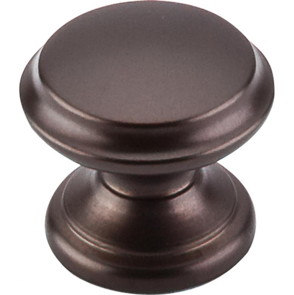 Flat Top Knob 1 3/8 Inch Oil Rubbed Bronze