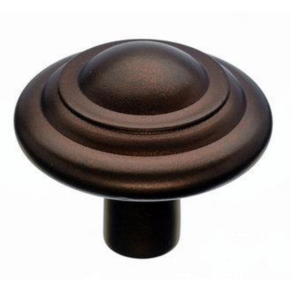 Aspen Button Knob 1 3/4 Inch Mahogany Bronze