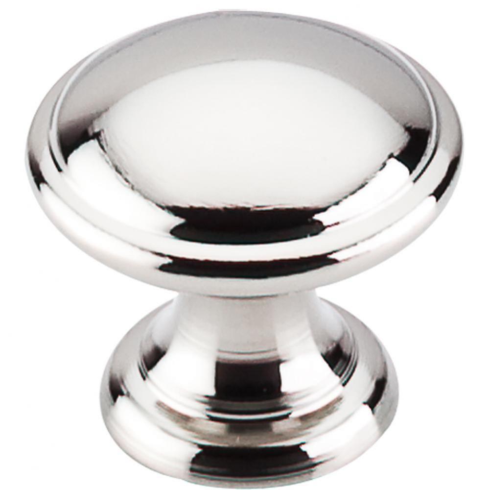 Rounded Knob 1 1/4 Inch Polished Nickel