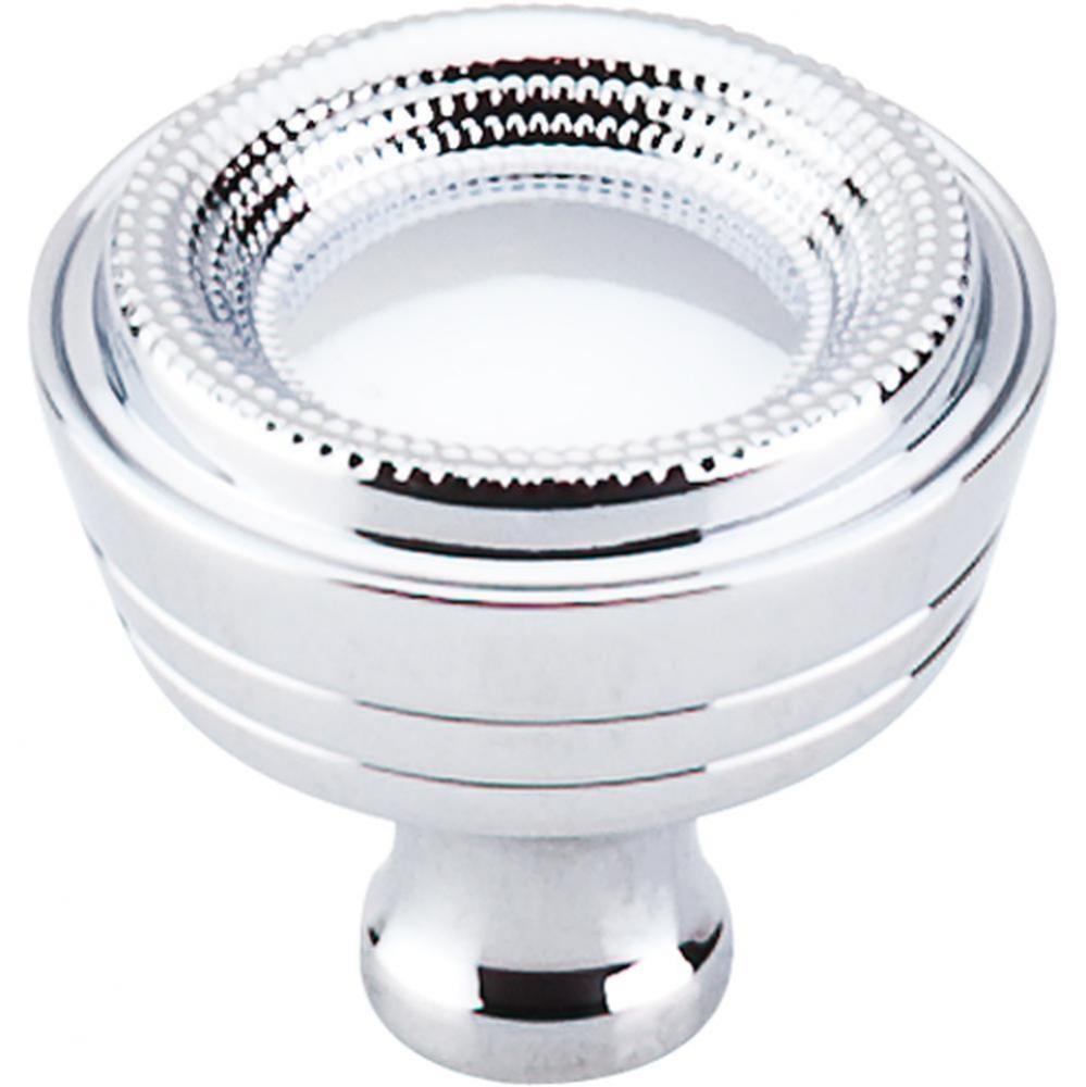 Beaded Knob 1 5/16 Inch Polished Chrome