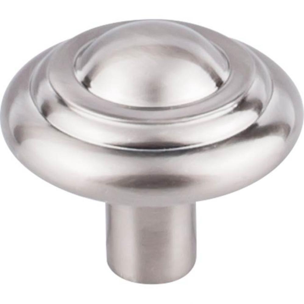 Aspen II Button Knob 1 3/4 Inch Brushed Satin Nickel