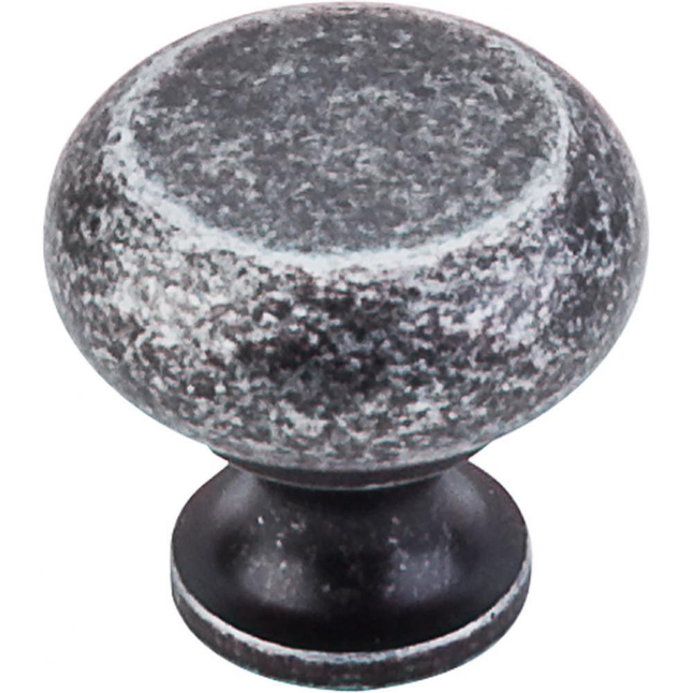 Flat Faced Knob 1 1/4 Inch Black Iron