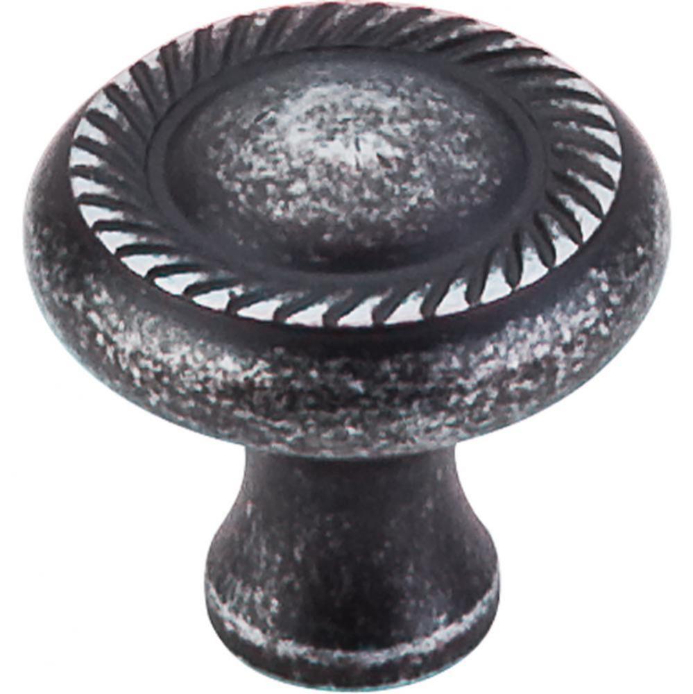 Swirl Cut Knob 1 1/4 Inch Black Iron