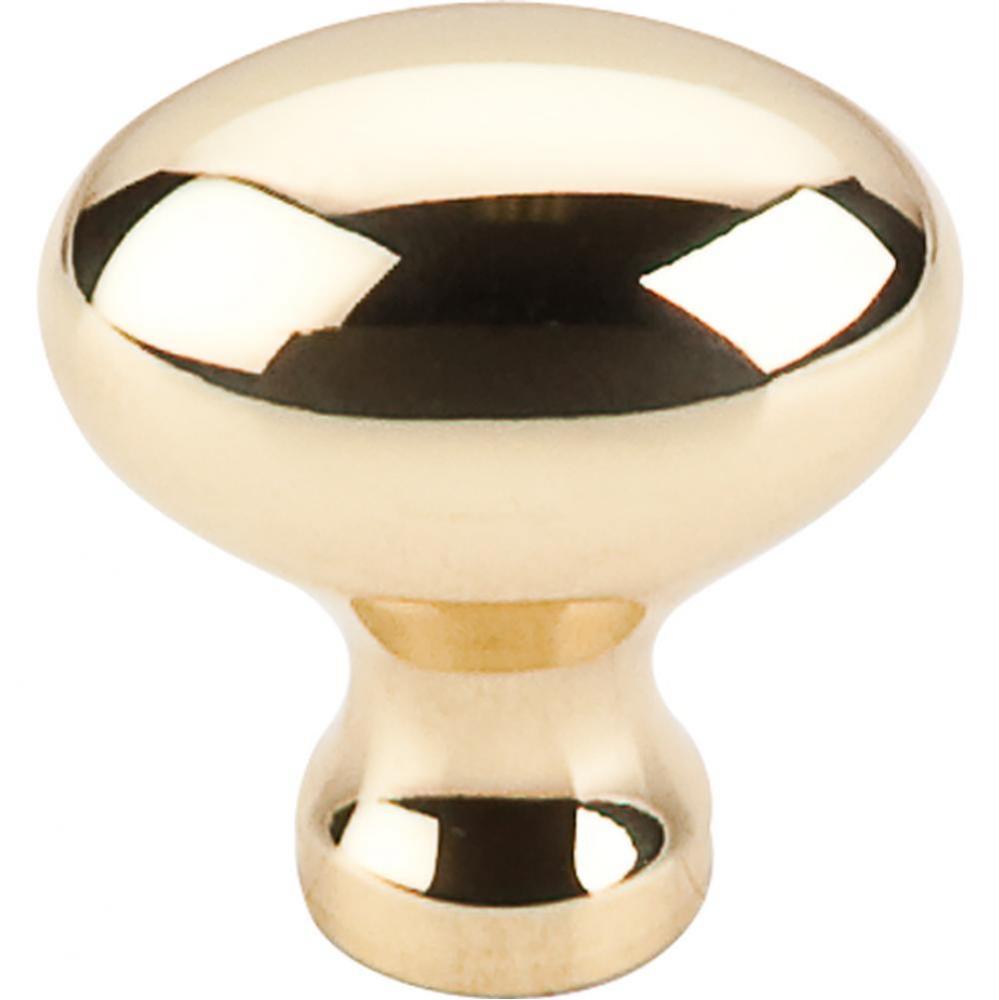 Egg Knob 1 1/4 Inch Polished Brass